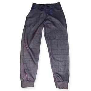 Noli Yoga Size M Vienna Metallic Plaid Joggers